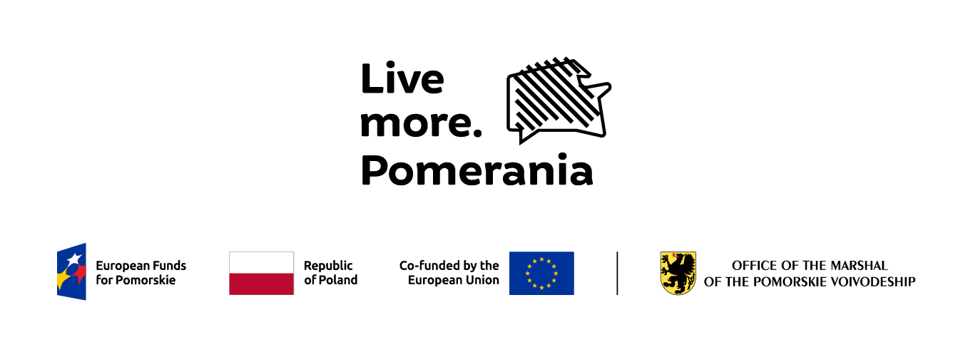 Logo Live more. Pomerania