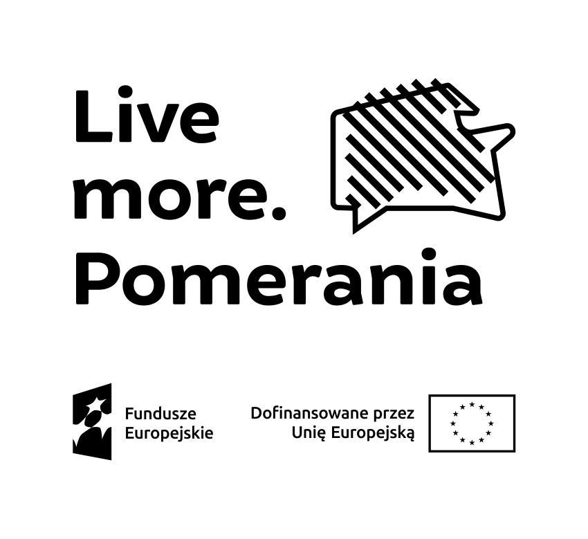 Logo Live more. Pomerania